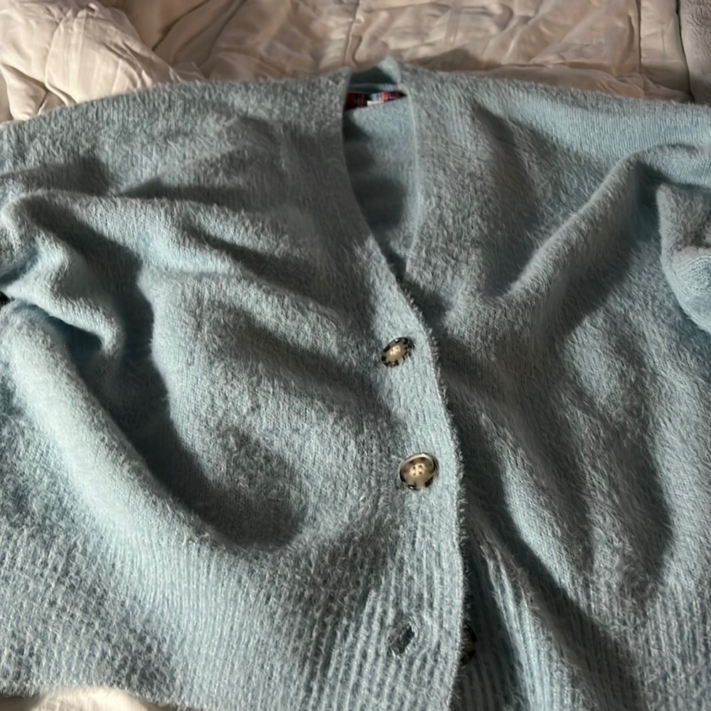 Urban Outfitters light blue cardigan.